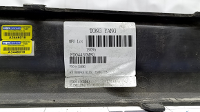 Накладка заднего бампера Ford Fusion mk5 13-19 под 1 трубу, черный глянец, TONG YANG