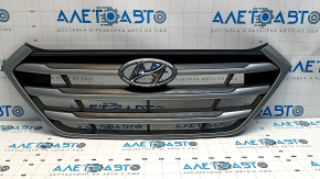 Решітка радіатора grill у зборі Hyundai Tucson 16-18 чорна з емблемою