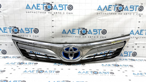 Решетка радиатора grill со значком Toyota Camry v50 12-14 hybrid usa LE, песок, тычка