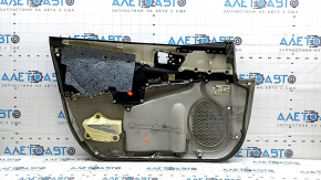 Обшивка двери автомобиля Toyota Camry V50 2012-2014, вид с задней стороны с обозначением всех креплений.