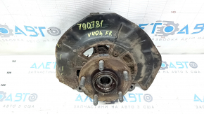 Цапфа со ступицей передняя правая Toyota Camry v40 с кожухом, с шаровой, ржавая, примят кожух