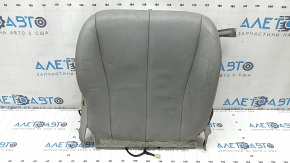 Обшивка подушки пассажирского сиденья Toyota Camry v40 10-11 с подогревом, кожа серая, примято, под чистку, потерто, царапины