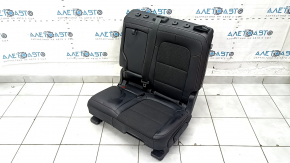 Заднє сидіння ліве Ford Escape MK4 23-26 без airbag, механічне, з ременем безпеки, комбіноване шкіра+тканина, чорне з червоним рядком, іржаві санки, прим'ято