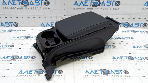 Консоль задня підлокітник та підсклянники Toyota Prius 50 Prime 17-19 шкіра чорна
