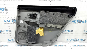 Обшивка дверей картка ззаду ліва Toyota Prius V 15-16 сіра, підлокітник велюр сірий, з ручкою, подряпини, під чищення, тріщина у кріпленні