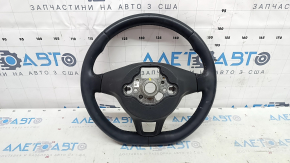 Руль голый VW Jetta 19-24 кожа черный, без кнопок и накладки, царапины