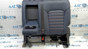 Задняя верхняя часть сидения Ford Edge 2015-2024, синяя кожа с оранжевой строчкой