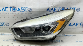 Фара передня ліва в зборі Ford Escape MK3 17-19 рест галоген+led світла, без кріплення, під полірування