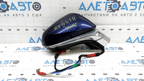 Зеркало боковое правое в сборе Lexus RX350 RX450h 21-22 15+6 пинов, поворотник, подогрев, автозатемнение, BSM, камера, синее