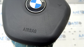 Подушка безопасности airbag в руль водительская BMW 3 G20 19-24 черная, ржавый пиропатрон, царапины