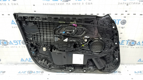 Обшивка дверей картка передня права BMW 3 G20 19-26 чорна, вставка чорна шкіра, з ручкою, з підсвічуванням, з хром вставкою і сіткою динаміка, подряпини