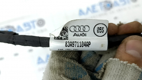 Общий вид проводки заднего бампера Audi Q3 2019-2025, все элементы на месте