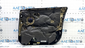 Обшивка двери карточка передняя левая BMW X1 F48 16-22 черная, вставка кожа Dakota черная, подлокотник кожа черная, с ручкой, молдинг черный глянец, с подсветкой, царапины на молдинге