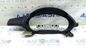 Обрамления щитка приборов Mazda CX-5 21-24 кожа черная, вставка под дерево, под 10.3"