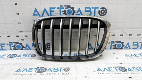 Решітка радіатора grill ліва BMW X1 F48 16-19 X-line сіра решітка, пісок