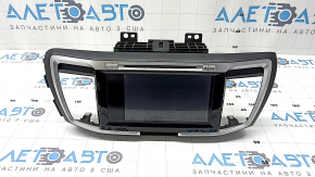 Монитор, дисплей, навигация нижний Honda Accord 13-17 touch screen touring, с накладкой черный с серым, трещина, царапины