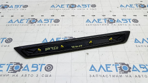 Накладка порога внешняя передняя левая BMW X1 F48 16-22 черная с хром молдингом X-line, Sport-line, облез хром, царапины