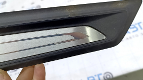 Накладка порога внешняя передняя левая BMW X1 F48 16-22 черная с хром молдингом X-line, Sport-line, облез хром, царапины