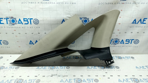 Накладка задньої стійки верхня ліва Ford Fusion mk5 17-19 сіра з чорною накладкою, під хімчистку