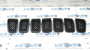 Решетка радиатора grill Jeep Cherokee KL 19-22 серая, комплект 7шт, надломаны крепления, скол краски