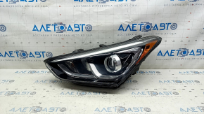 Фара передня ліва Hyundai Santa FE Sport 17-18 рест usa галоген, обліз лак під полірування, павутинка, тріщина на склі