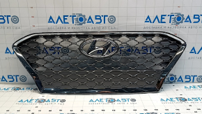Решетка радиатора grill Hyundai Kona 18-21 1.6, 2.0 хром