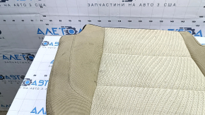 Крупный план ткани заднего сиденья Toyota Camry, бежевый цвет с незначительными загрязнениями