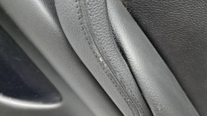Обшивка дверей картка задня права BMW X5 F15 14-18 шкіра чорна Dakota без шторки, Harman Kardon, вставка та підлокітник чорна шкіра, молдинг під дерево, з підсвічуванням та ручкою, подряпини, надриви,