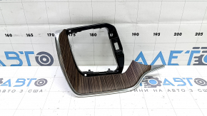 Накладка передней панели левая Volvo XC60 18-26 под дерево Linear Lime с хромом