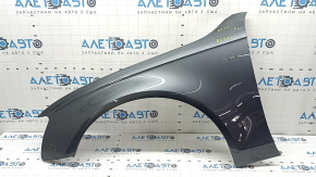 Крило переднє ліве Audi A4 B8 13-16 рест, графіт LX7R, тичка