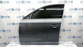 Двері в зборі передня ліва Audi A4 B8 09-16 keyless, графіт LX7R, тичка, подряпини на склі