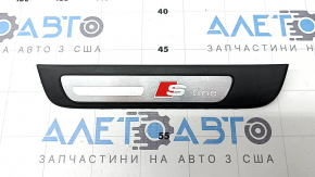 Накладка порога зовнішня ззаду ліва Audi A4 B8 08-16 седан хром S line, подряпини