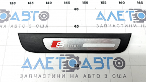 Накладка порога зовнішня ззаду права Audi A4 B8 08-16 седан хром S line, подряпини