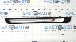 Накладка порогу передня ліва Audi A4 B8 08-16 седан хром S line, подряпини
