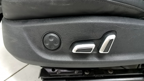 Водительское сидение Audi A4 B8 13-16 с airbag, электрическое, подогрев, комбинированная кожа черная с алькантарой, перфорация, серая строчка, S-Line, пд чистку