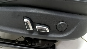 Пассажирское сидение Audi A4 B8 13-16 с airbag, электрическое, подогрев, комбинированная кожа черная с алькантарой, перфорация, серая строчка, S-Line, пд чистку, потерто