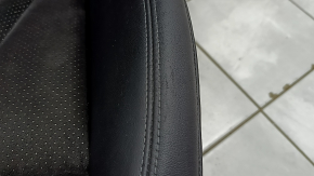 Пассажирское сидение Audi A4 B8 13-16 с airbag, электрическое, подогрев, комбинированная кожа черная с алькантарой, перфорация, серая строчка, S-Line, пд чистку, потерто