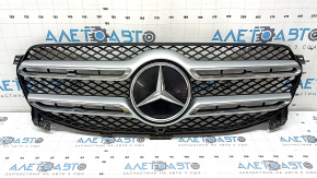 Грати радіатора в зборі grill Mercedes W167 GLE 350 450 20-23 під радар і камеру, з емблемою