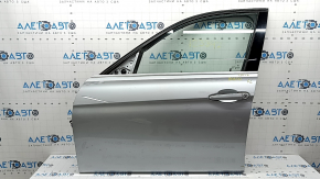 Двері в зборі передня ліва BMW 3 F30 12-18 keyless, срібло A83, подряпини на накладці