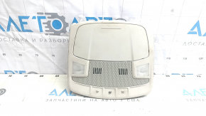 Плафон освітлення передній Ford Fusion mk5 13-20 сірий, без люка, сенсорні кнопки, зламане кріплення 