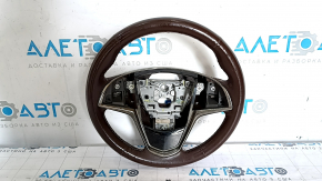 Кермо голе Cadillac ATS 13- шкіра коричнева, без кнопок, подряпини
