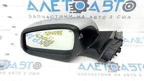 Зеркало боковое левое в сборе BMW 3 F30 4d 13-18 usa 5 пинов, крепление мат, поворотник, автозатемнение, BSM, серебро, трещина в стекле поворотника