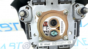Подушка безопасности airbag в руль водительская Toyota Highlander 20-22 черная, ржавый пиропатрон, полез хром на эмблеме