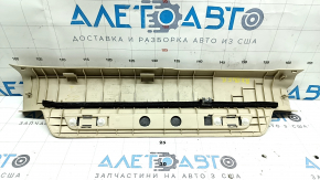 Накладка порога передняя правая Lexus RX350 RX450h 10-15 бежевая, с хромированной накладкой, царапины