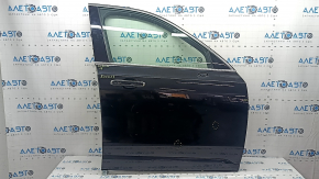 Двері в зборі передня права Volvo XC90 16-26 keyless, чорний 717, вм'ятини, здувся хром на ручці