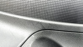 Обшивка двери карточка передняя правая Subaru Forester 19-24 SK черная с серой вставкой ткань + кожа, подлокотник кожа серая, с ручкой и уплотнителем, царапины, под чистку