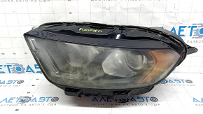 Фара передняя левая в сборе Ford Ecosport 18-22 галоген, темная, LED DRL, под полировку
