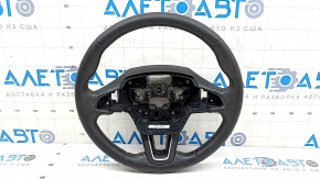 Руль голый Ford Ecosport 18-20 кожа, черная, без кнопок, царапины, под чистку, вздулось покрытие накладки