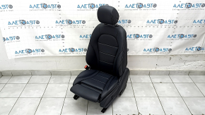 Водійське сидіння Mercedes GLC 16-22 з airbag, електричне, підігрів, пам'ять, шкіра чорна сіра строчка, подряпини на накладці