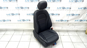 Пасажирське сидіння Mercedes GLC 16-22 з airbag, електричне, підігрів шкіра чорна сіра строчка, подряпини, прим'ятий підголівник